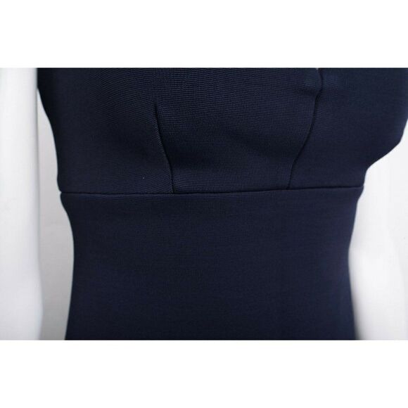 Cinq a Sept Womans Navy Blue Garnet Sheath Dress Night out Size 4 Off Shoulder - Picture 6 of 7